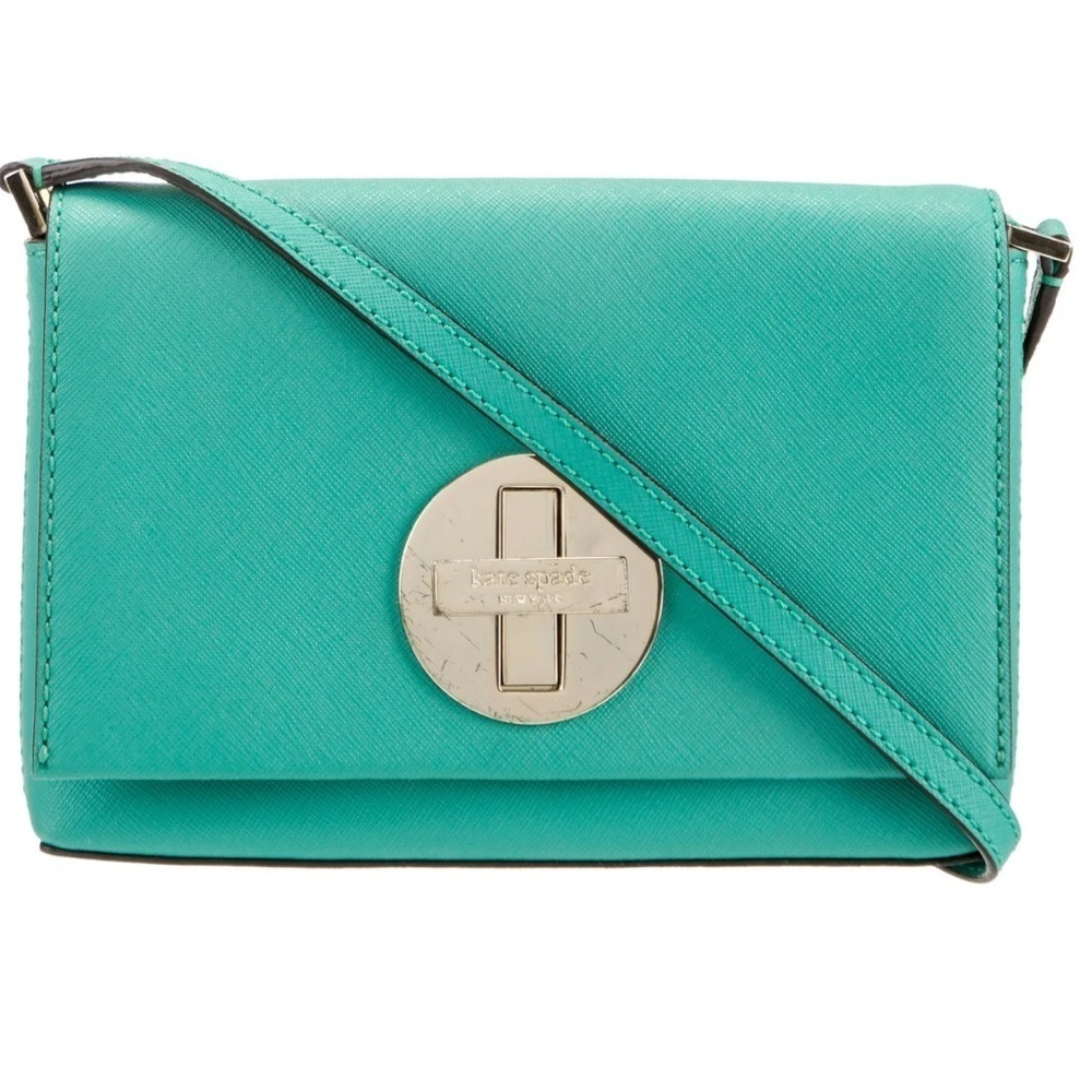 ✨ Kate Spade New York Turquoise Crossbody Bag – Gorgeous Turn-Lock Closure